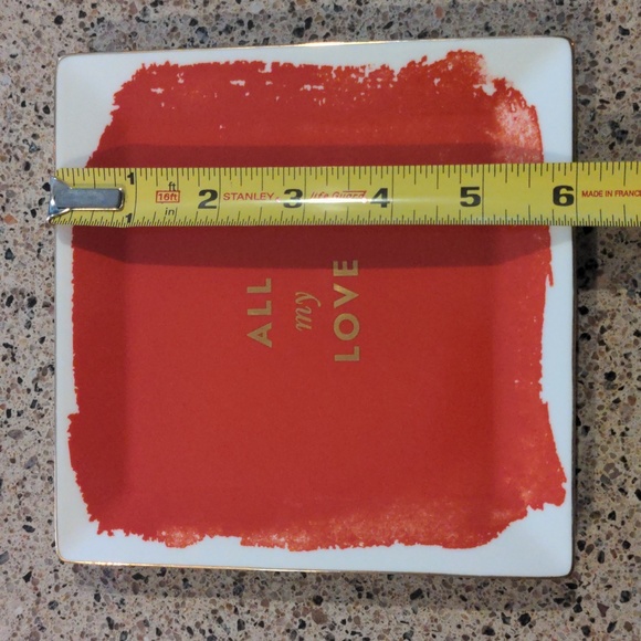 NWT/KATE SPADE "ALL my LOVE" Porcelain Tray - Picture 5 of 6